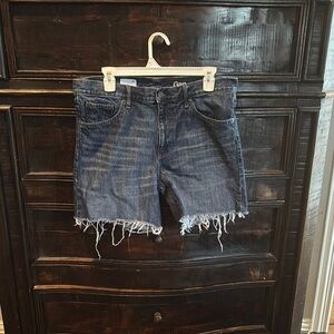 GAP Blue Jean Shorts Distressed Cut-Off Hem